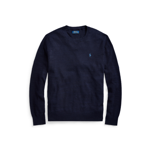 Cotton Linen Crewneck Sweater