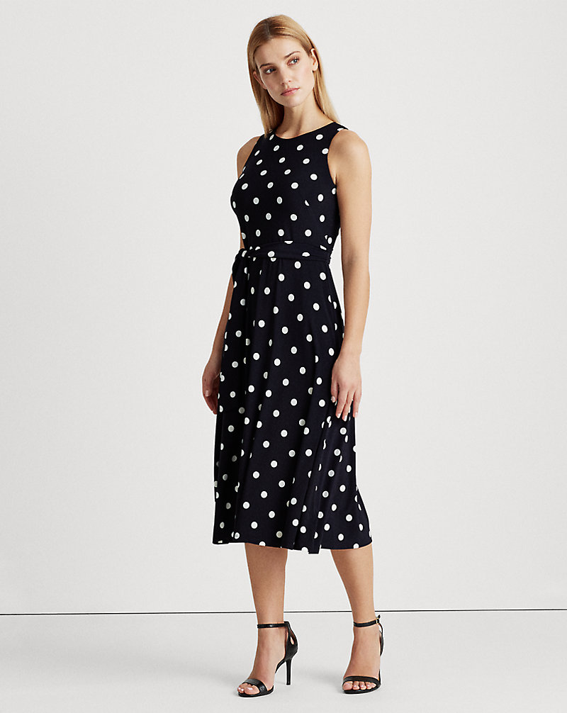 Polka-Dot Belted Dress Lauren 1