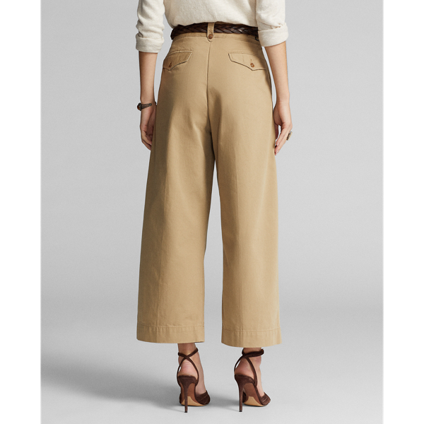 Cotton wide leg cropped pants hotsell