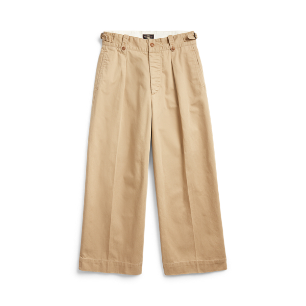 Cropped Cotton Wide-Leg Trouser
