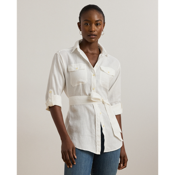 Belted Linen Shirt