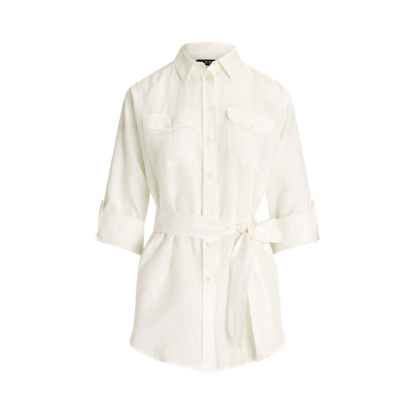 Belted Linen Shirt