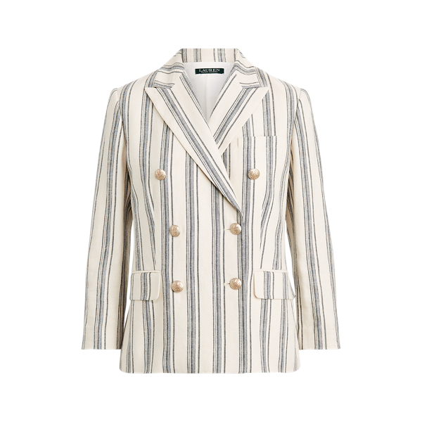 Striped Linen Twill Blazer