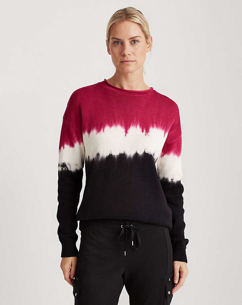 Color-Blocked Cotton Sweater Lauren 1