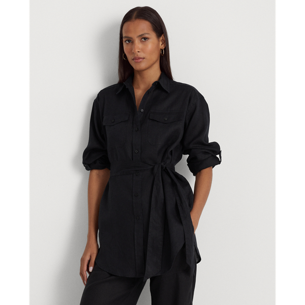 Lauren Belted Linen Shirt 1