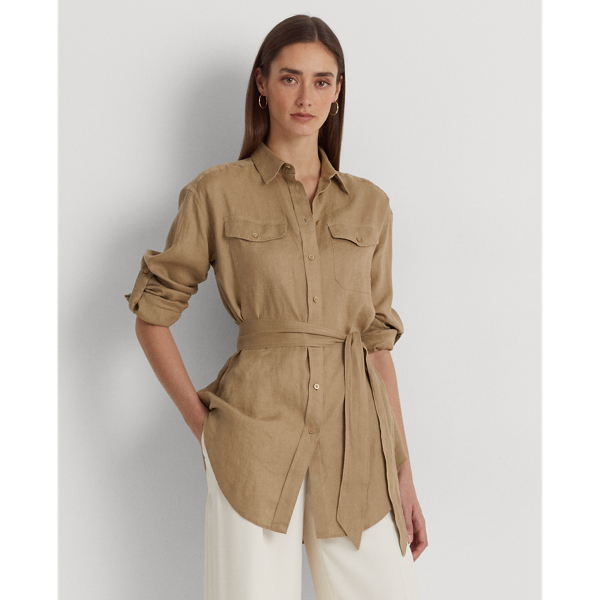 Belted Linen Shirt