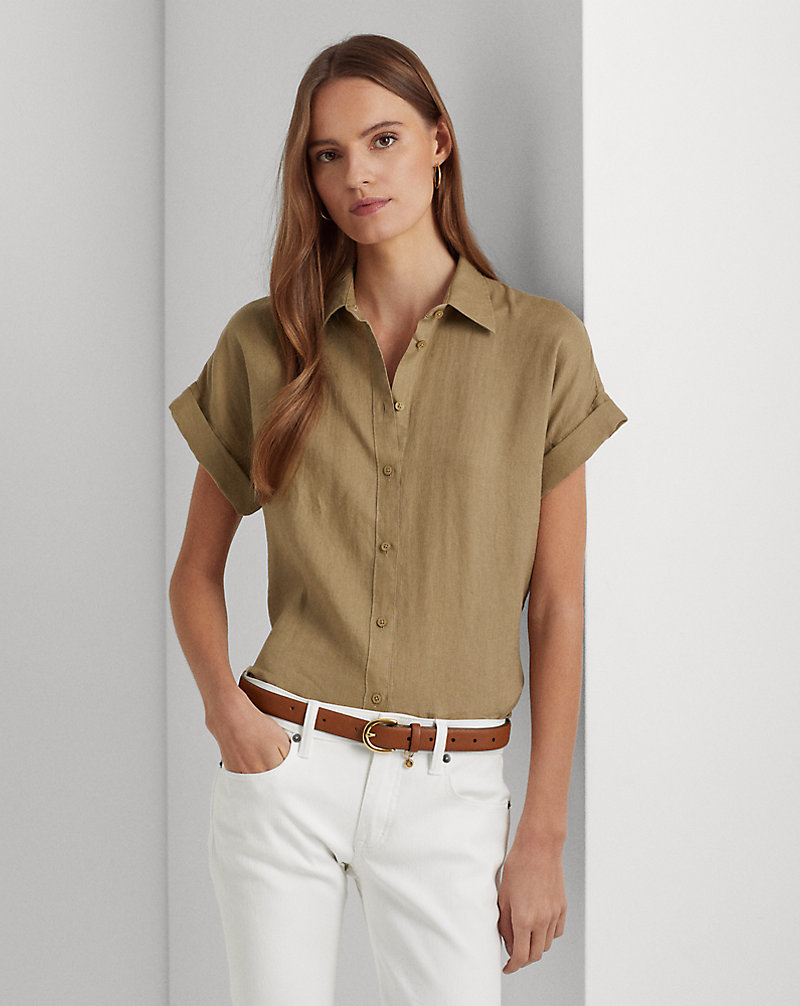 Linen Short-Sleeve Shirt Lauren 1