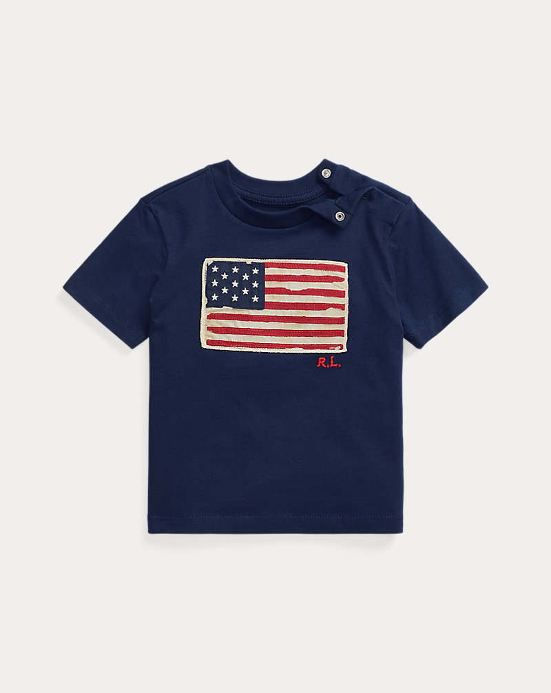 Flag-Patch Cotton Tee Baby Boy 1