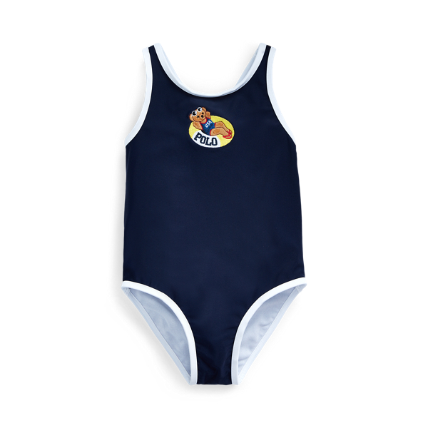 Polo Bear One-Piece Swimsuit Baby Girl 1