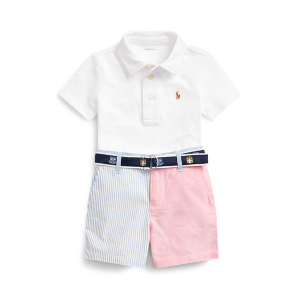 Ensemble polo ceinture et short pour bebe garcon Ralph Lauren BE