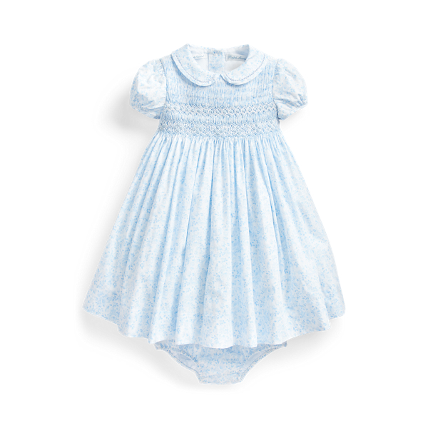 Floral Smocked Cotton Dress Baby Girl 1