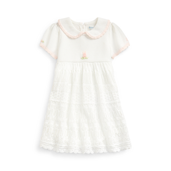 Pointelle-Skirt Jumper Dress Baby Girl 1