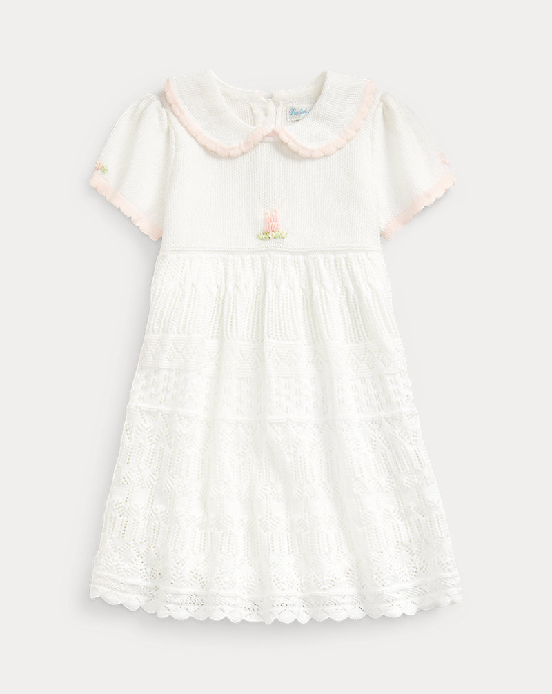 Pointelle-Skirt Jumper Dress Baby Girl 1