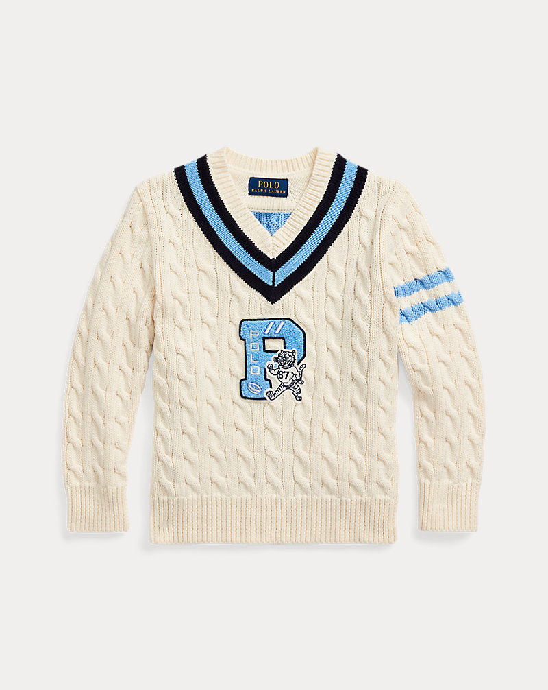 Cotton-Blend Cricket Sweater Boys 2-7 1