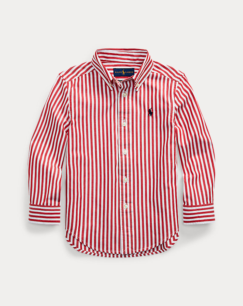 Striped Cotton Poplin Shirt BOYS 1.5-6 YEARS 1