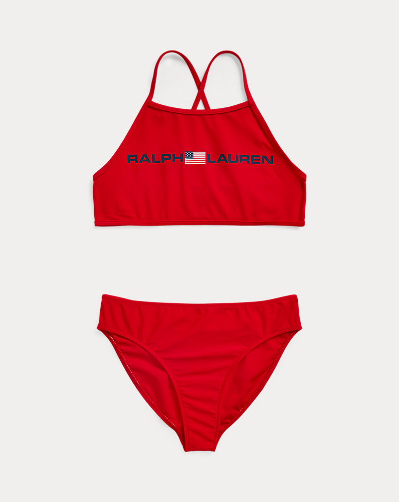 Logo Two-Piece Swimsuit GIRLS 7-14 YEARS 1