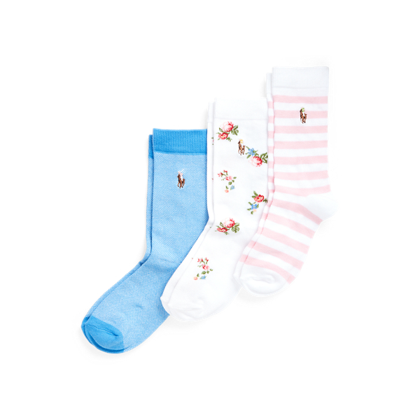 Floral &amp; Striped Sock 3-Pack GIRLS 7-14 YEARS 1