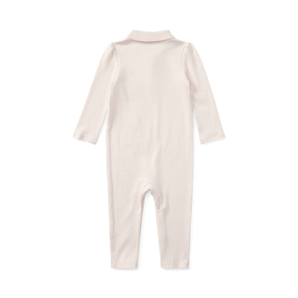 Baby Girl Cotton Polo Coverall 2