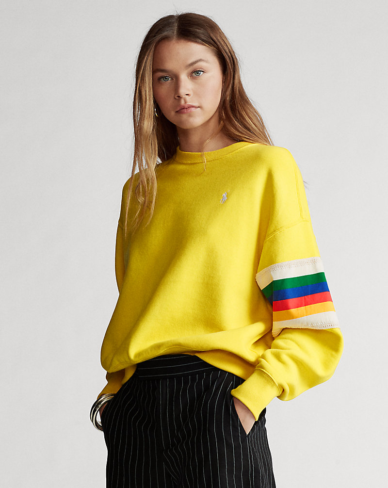 Rainbow-Trim Fleece Sweatshirt Polo Ralph Lauren 1