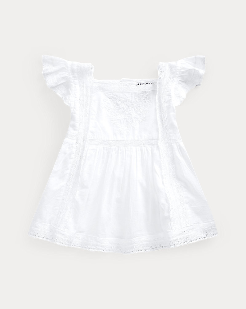Lace-Trim Cotton Voile Shirt GIRLS 1.5-6.5 YEARS 1