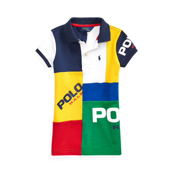 Patchwork Mesh Polo Dress GIRLS 1.5-6.5 YEARS 1