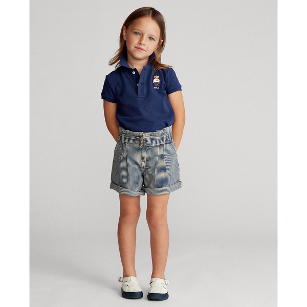Girls 2-6x Polo Bear Cotton Mesh Polo Shirt 4