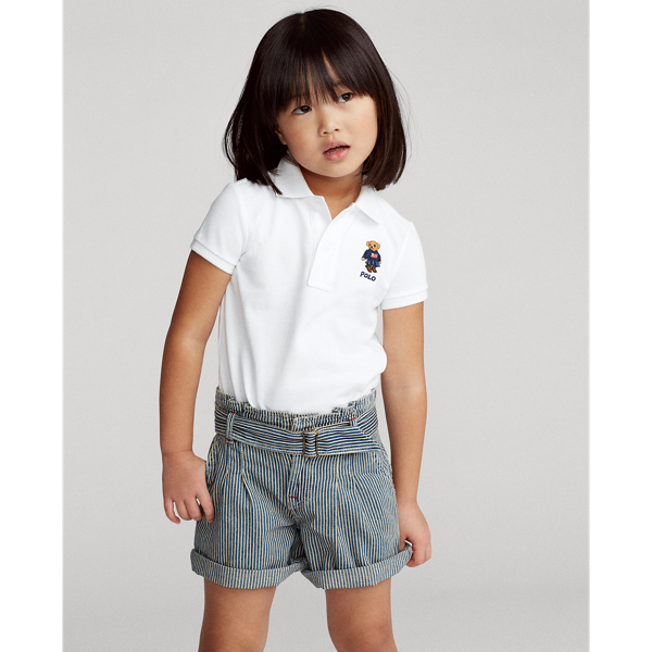 Polo Bear Cotton Mesh Polo Shirt GIRLS 1.5-6.5 YEARS 1