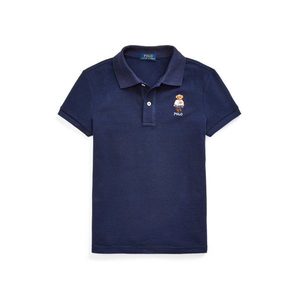 Polo Bear Cotton Mesh Polo Shirt