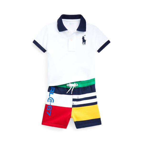 Mens polo sale short sets