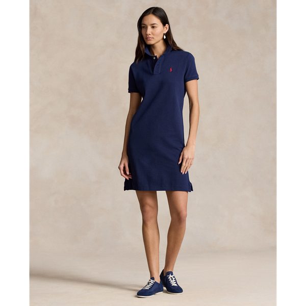 Women's Cotton Mesh Polo Dress