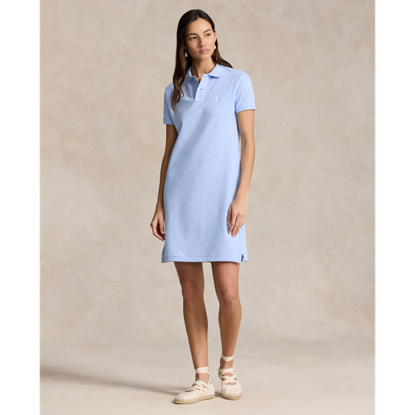 Cotton Mesh Polo Dress