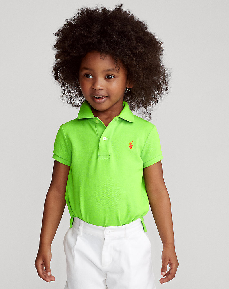 Cotton Mesh Polo Shirt GIRLS 1.5–6.5 YEARS 1