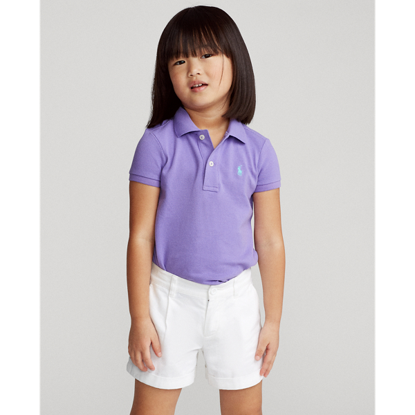 Cotton Mesh Polo Shirt Girls 2-6x 1