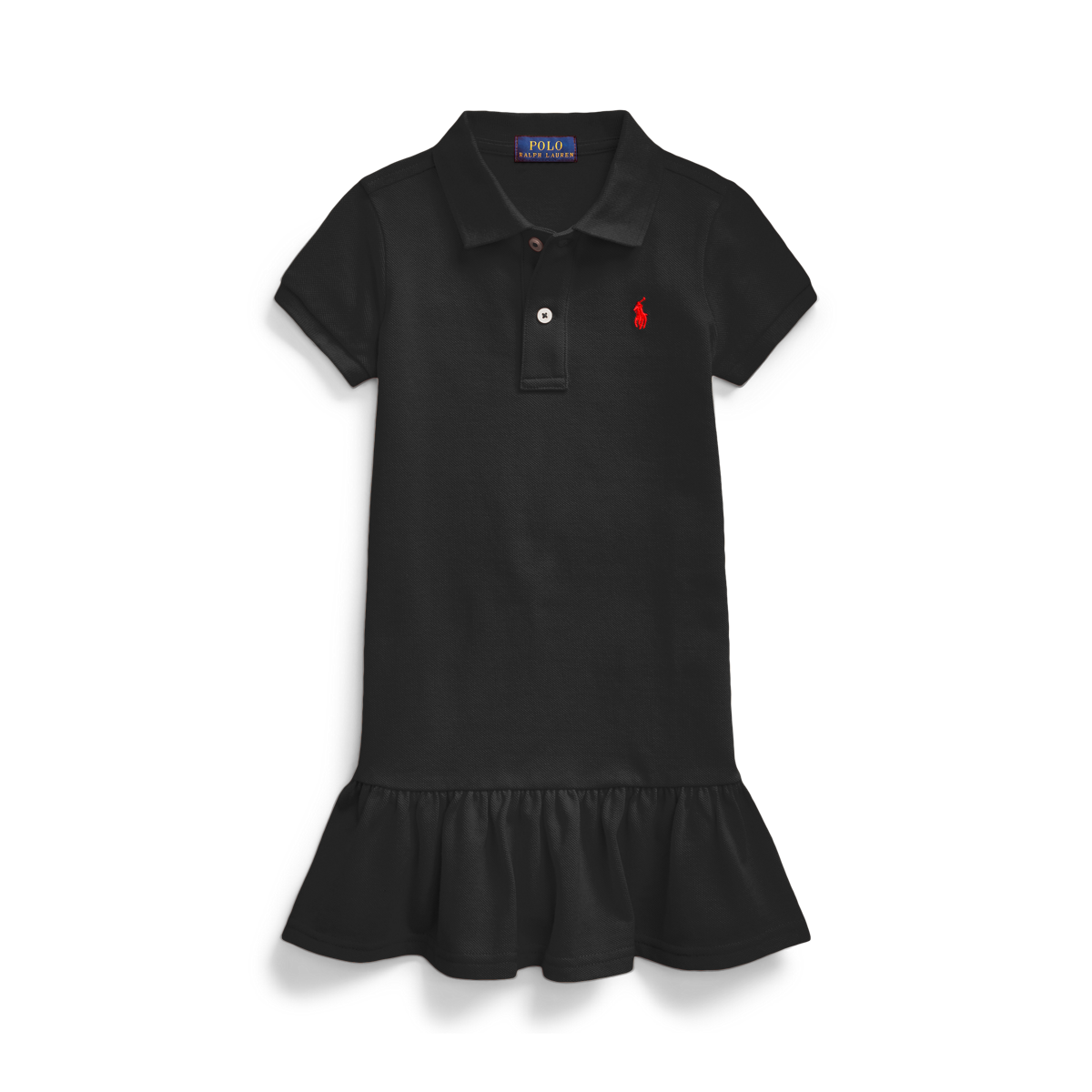Girls black on sale polo dress