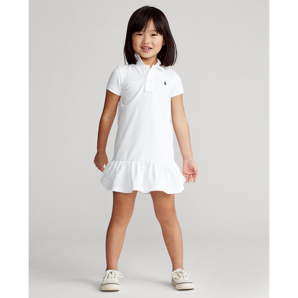 Cotton Mesh Polo Dress