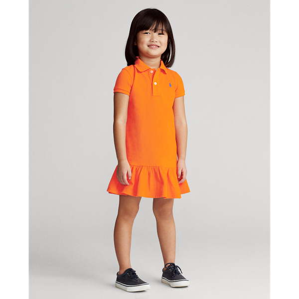 Cotton Mesh Polo Dress