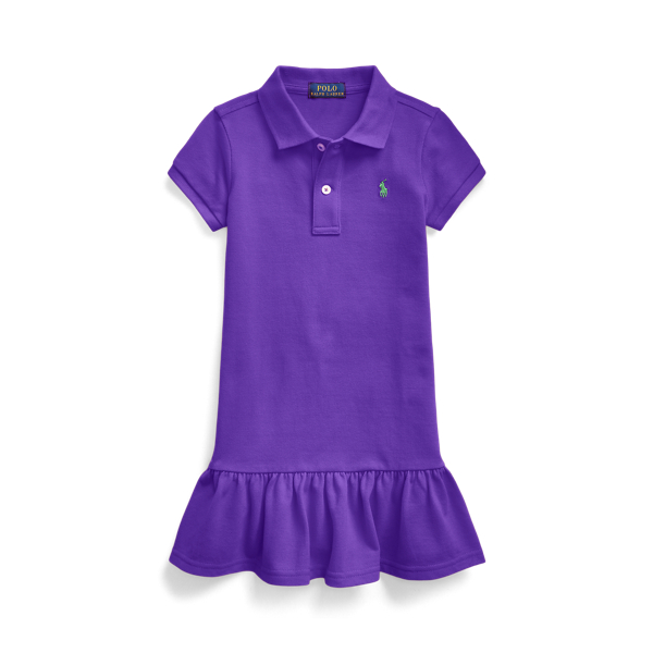 Cotton Mesh Polo Dress