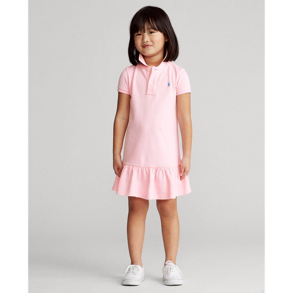 Girls pink polo clearance dress