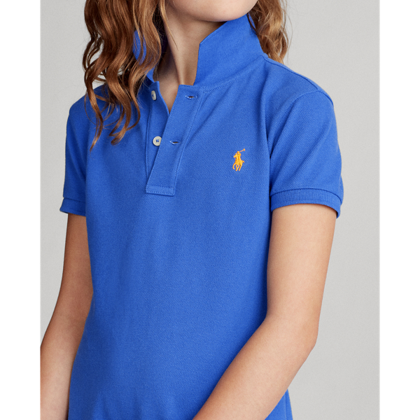 Girls 7-16 Cotton Mesh Polo Dress 6