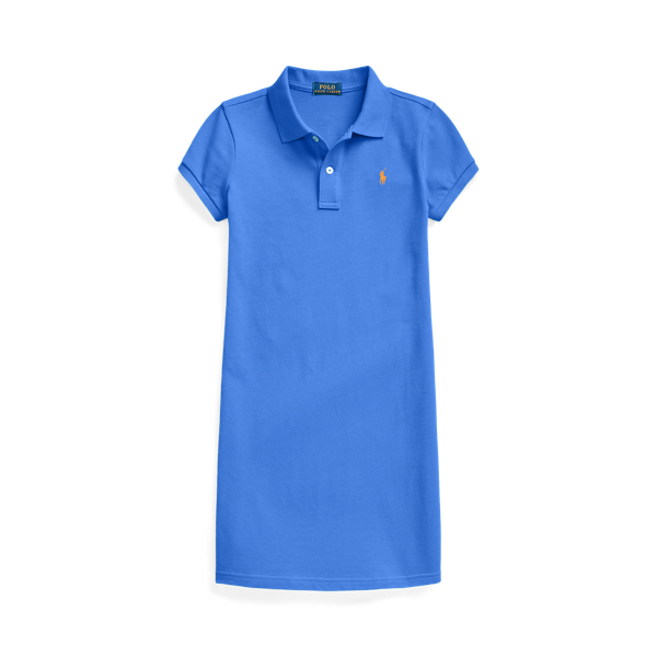 Girls 7-16 Cotton Mesh Polo Dress 2