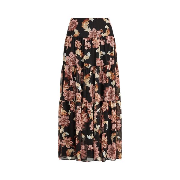 Floral Tiered Peasant Skirt
