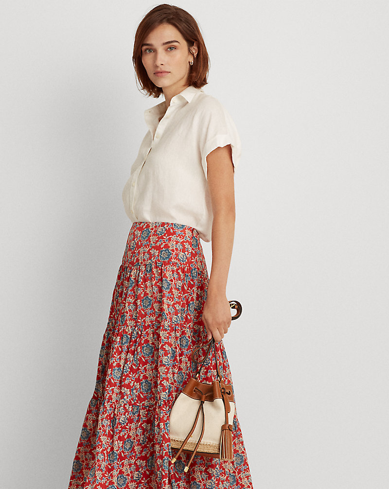 Floral Tiered Peasant Skirt Lauren 1