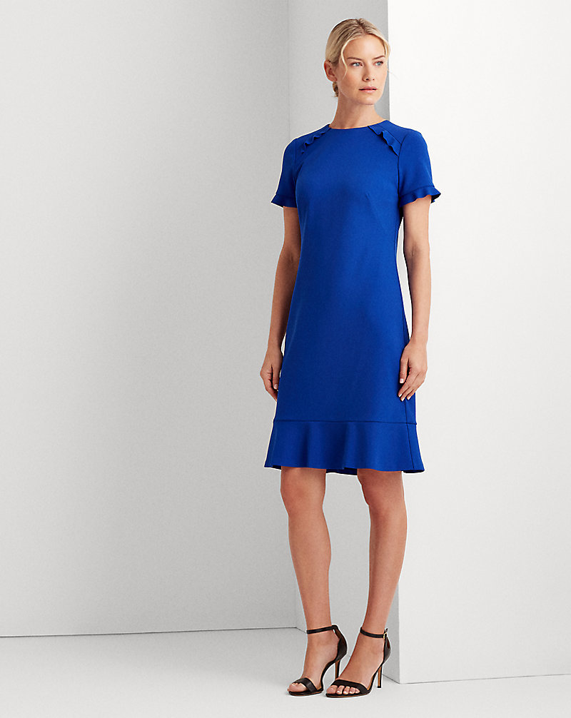 Crepe Short-Sleeve Dress Lauren 1
