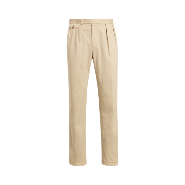 Pleated Stretch Chino Trouser for Men | Ralph Lauren® UK