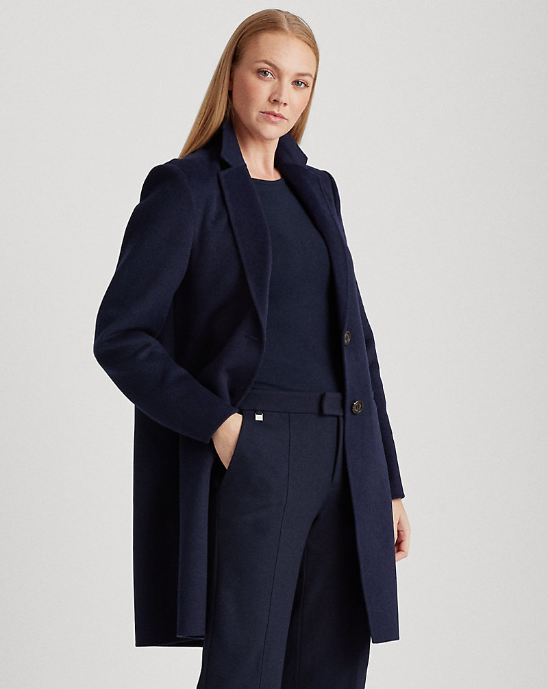 Two-Button Wool-Blend Coat Lauren 1