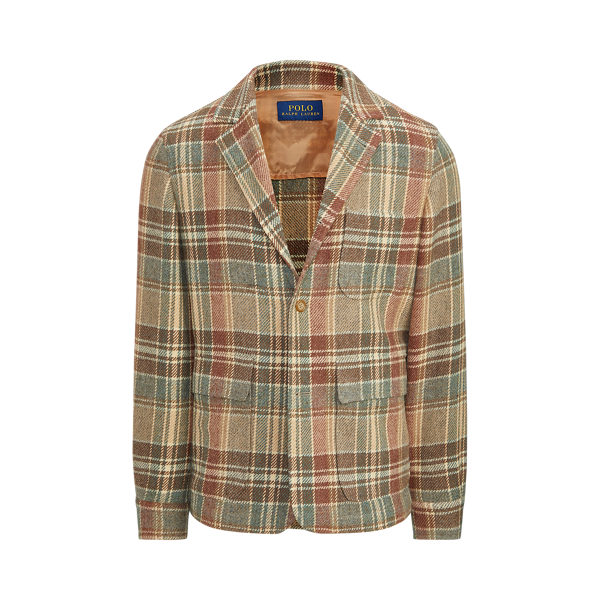 Ralph lauren plaid sport coat deals