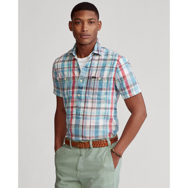 Custom Fit Plaid Twill Shirt Polo Ralph Lauren 1