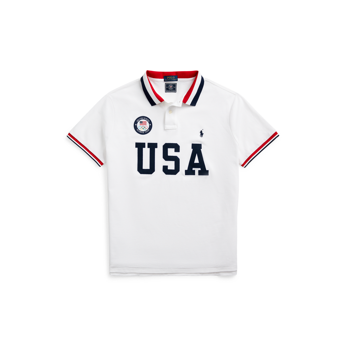 トップスPOLO新品2020東京オリンピックUSA TEAMアメリカ星条旗ポロシャツXL