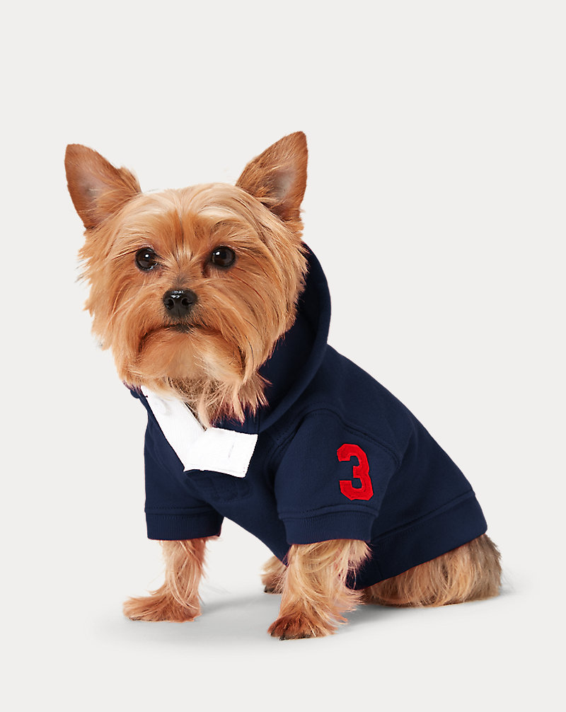 Fleece hoodie met Big Pony voor honden Ralph Lauren Pet 1