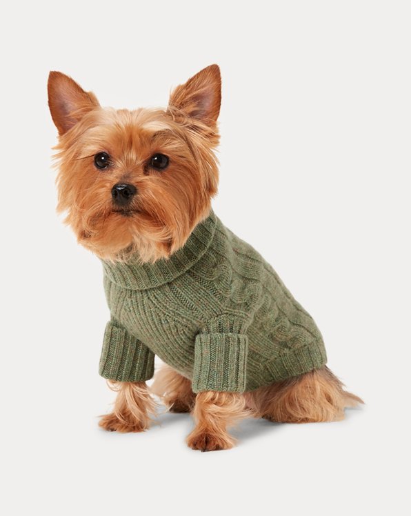 Cable Cashmere Dog Sweater